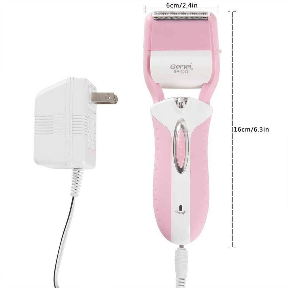 EPILATORE RASOIO ELETTRICO RICARICABILE 3IN1 DONNA CORPO PEDICURE LIMA GM-3052