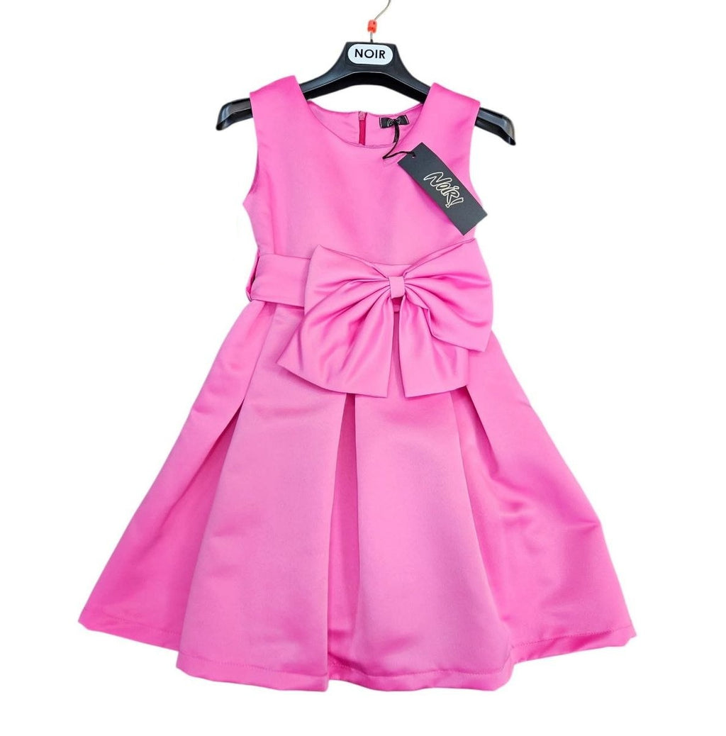 Abito elegante NOIR rosa con maxi fiocco