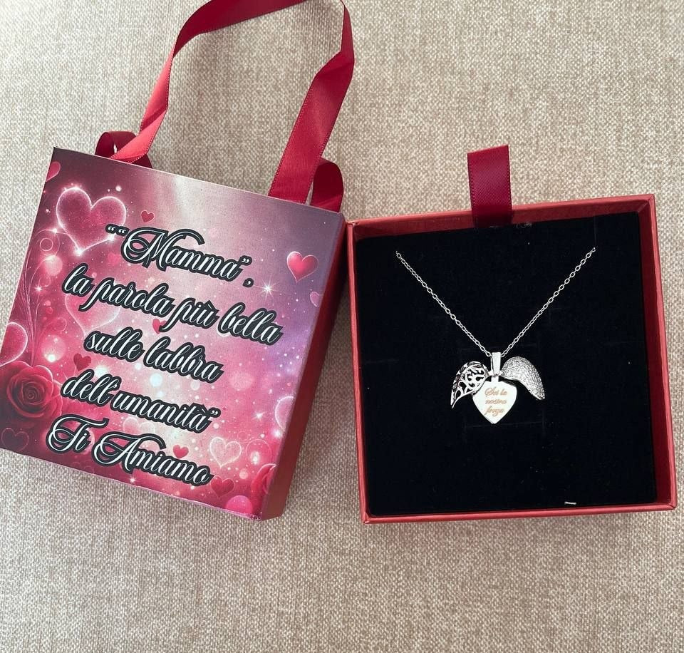 Nuovo modello collana cuore con scatolina personalizzabile costo