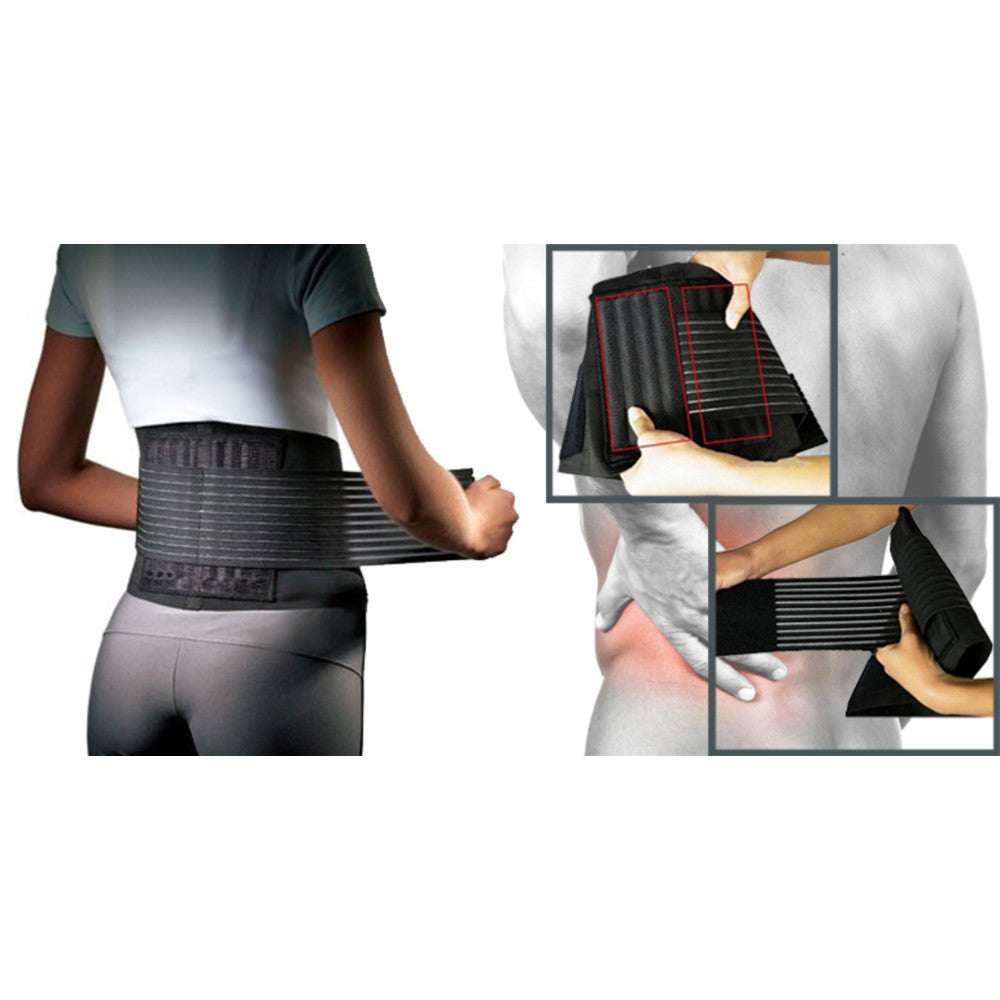 FASCIA CORSETTO LOMBARE ORTOPEDICO ELASTICO STECCHE LOMBALGIA SCIATALGIA