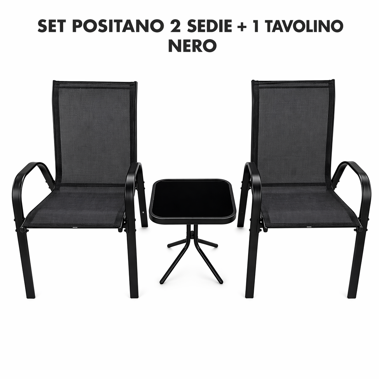 SET POSITANO – 2 SEDIE + 1 TAVOLINO