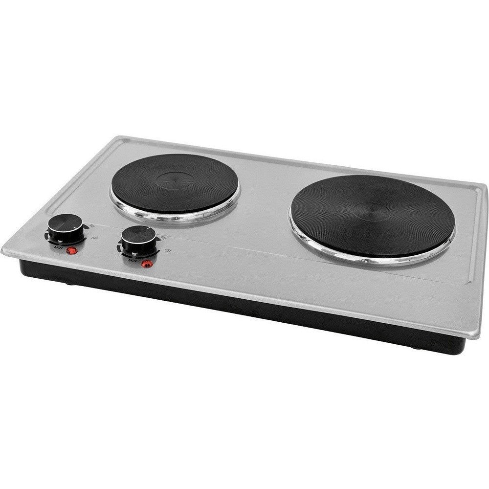 FORNELLO ELETTRICO CON DOPPIA PIASTRA TERMOSTATO 2500 WATT PER CAMPEGGIO 873801
