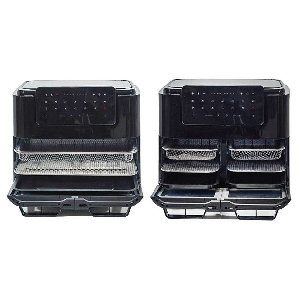 FORNO + FRIGGITRICE AD ARIA MULTIFUNZIONE CON DOPPIO SECCHIO STACCABILE 12LT 2600W