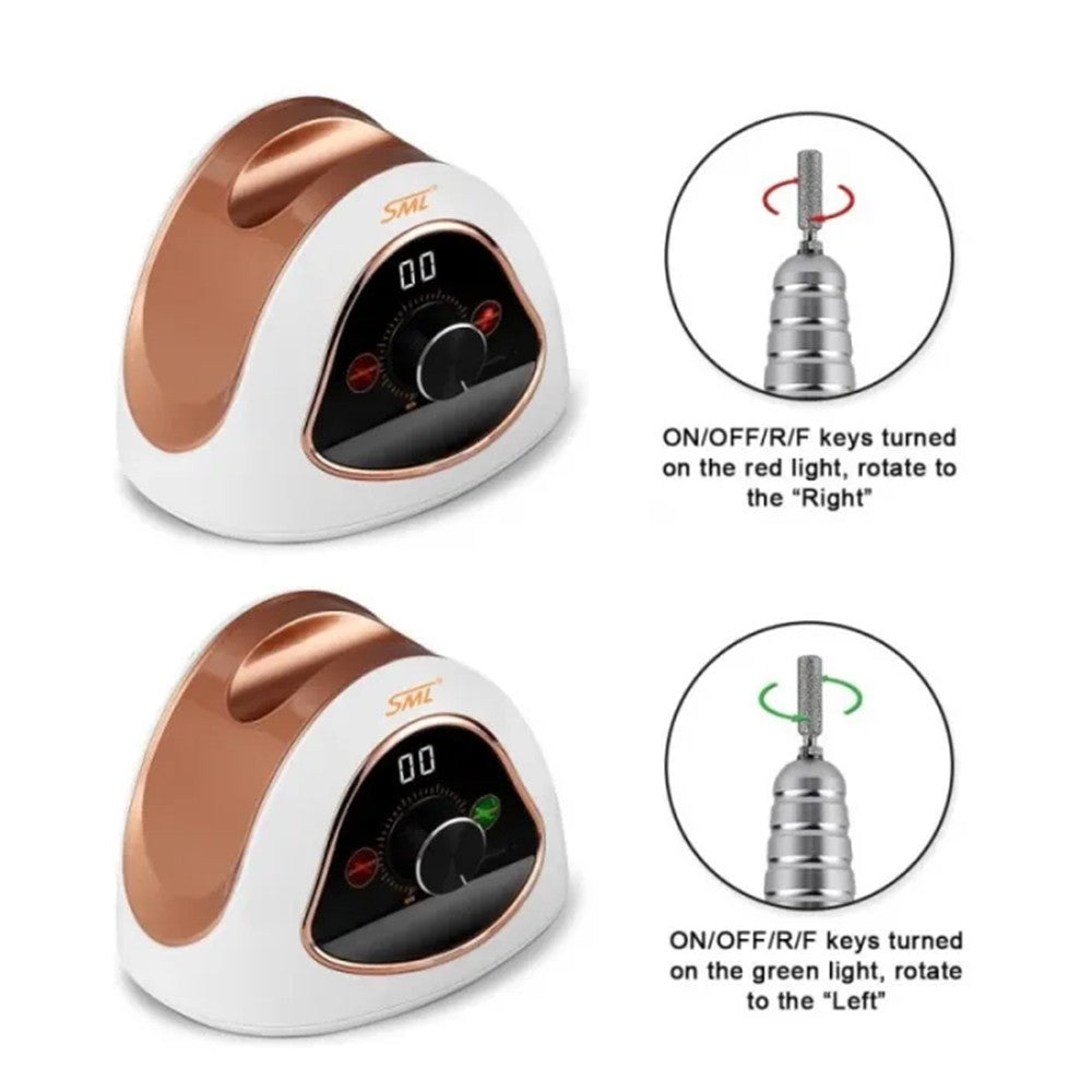 FRESA PROFESSIONALE PER UNGHIE M15 MANICURE PEDICURE 45000 GIRI/MIN 65W DISPLAY LED
