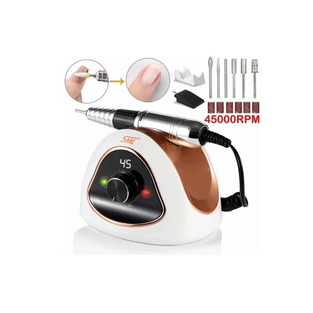 FRESA PROFESSIONALE PER UNGHIE M15 MANICURE PEDICURE 45000 GIRI/MIN 65W DISPLAY LED