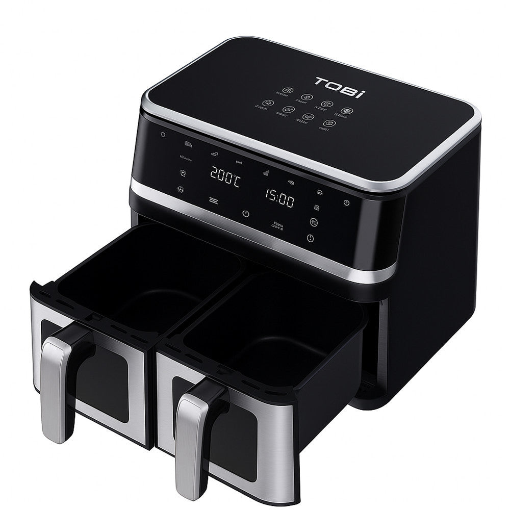FRIGGITRICE AD ARIA A DOPPIO CESTELLO INDIPENDENTI 15LT 2400W TOUCH LED 8 PROGRAMMI TB-963
