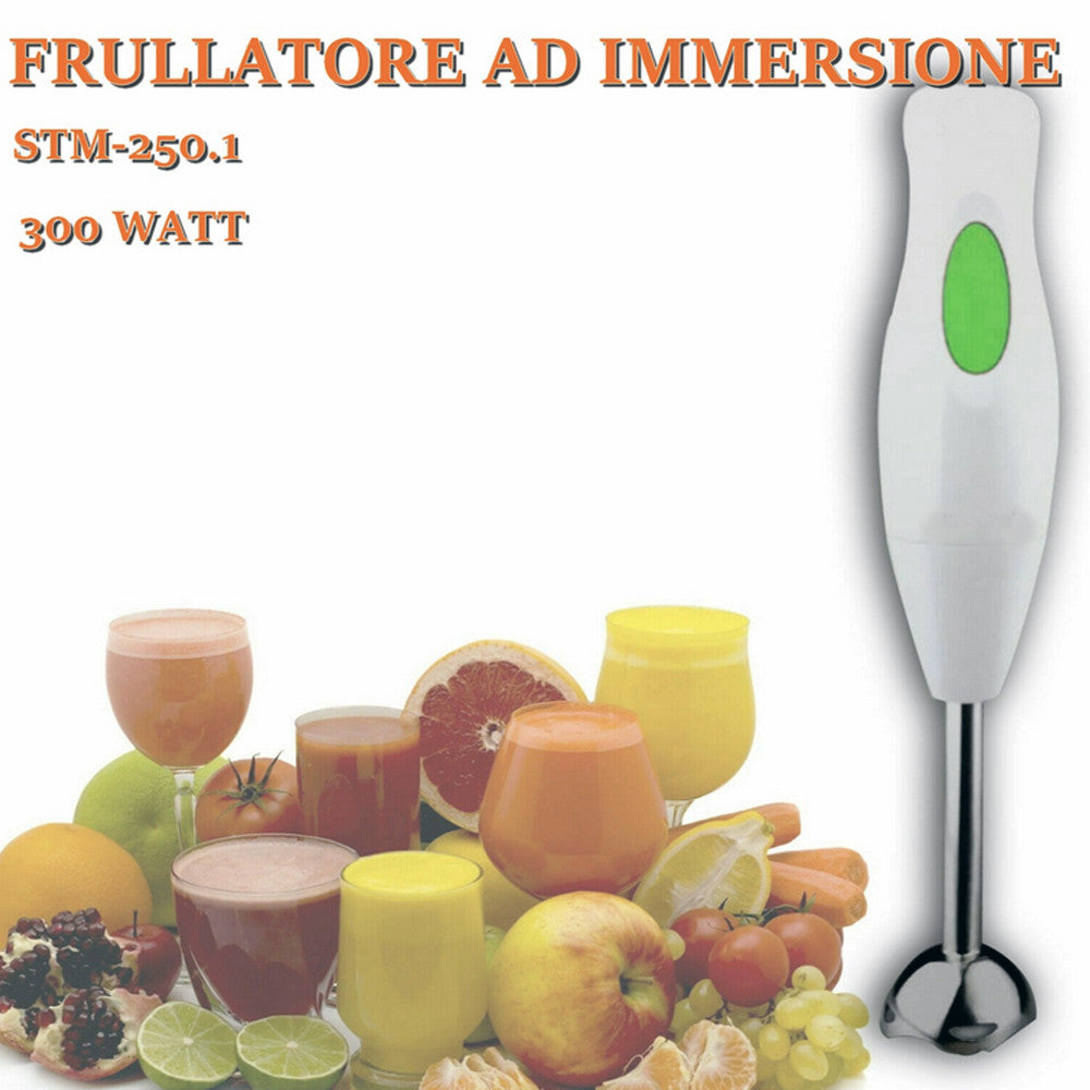 FRULLATORE AD IMMERSIONE MIXER LAME ACCIAIO INOX MINIPIMER SBATTITORE TRITATUTTO
