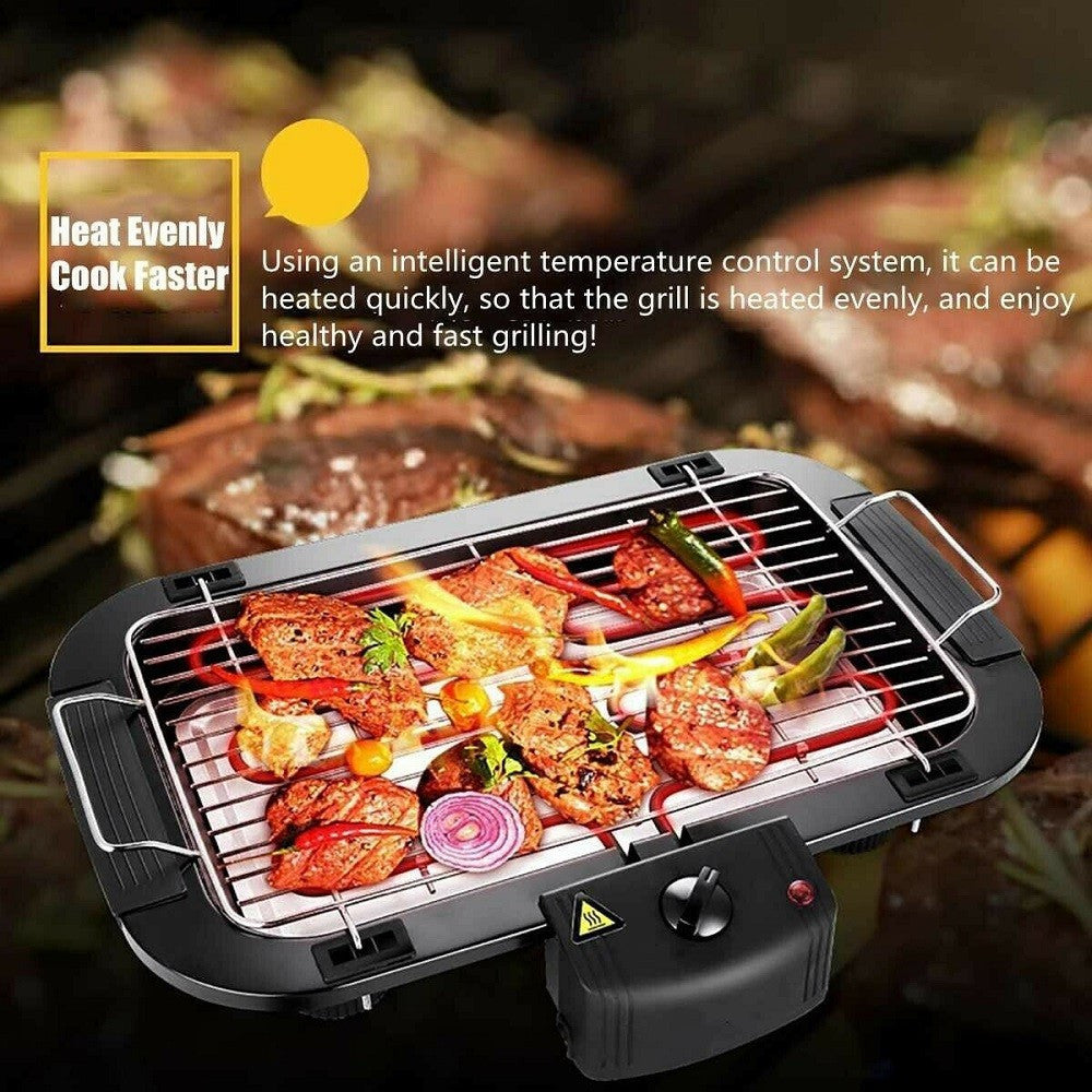 GRIGLIA ELETTRICA 2000 W BARBECUE GRILL BISTECCHIERA BBQ GIARDINO Q-BBQ6 JY-06