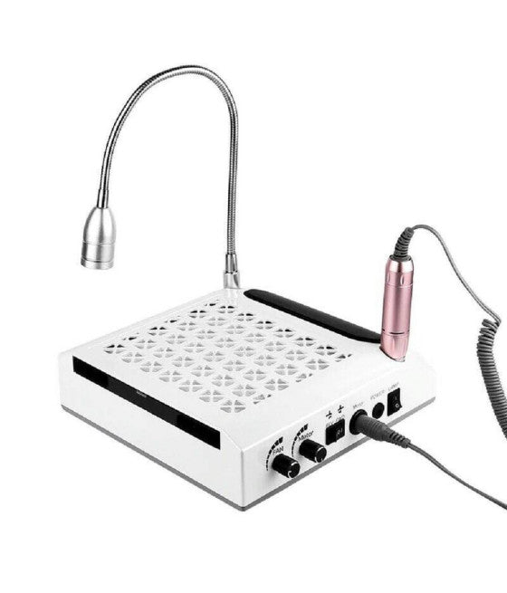 KIT 4 IN 1 ESTETISTA ASPIRATORE FRESA LAMPADA MANICURE PEDICURE NAIL ART UNGHIE