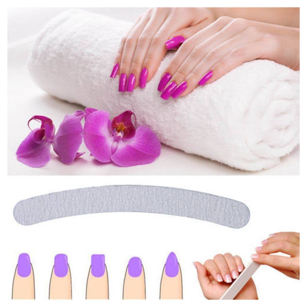 KIT 50 LIME BANANA GRANA 100/180 RICOSTRUZIONE UNGHIE GEL UV NAIL MANICURE