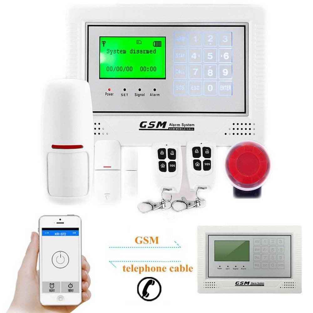 KIT ANTIFURTO CASA ALLARME DISPLAY TOUCH SCREEN COMBINATORE GSM WIRELESS AP