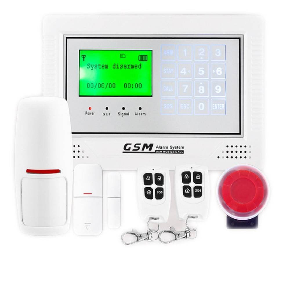 KIT ANTIFURTO CASA ALLARME DISPLAY TOUCH SCREEN COMBINATORE GSM WIRELESS AP