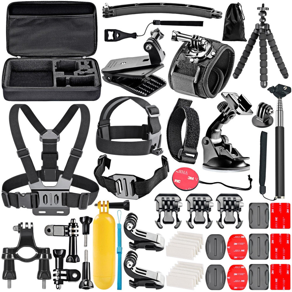 KIT CON 36 ACCESSORI PER GOPRO HERO GO PRO SJ4000 SJ5000 SJ6000 ACTION CAM SPORT