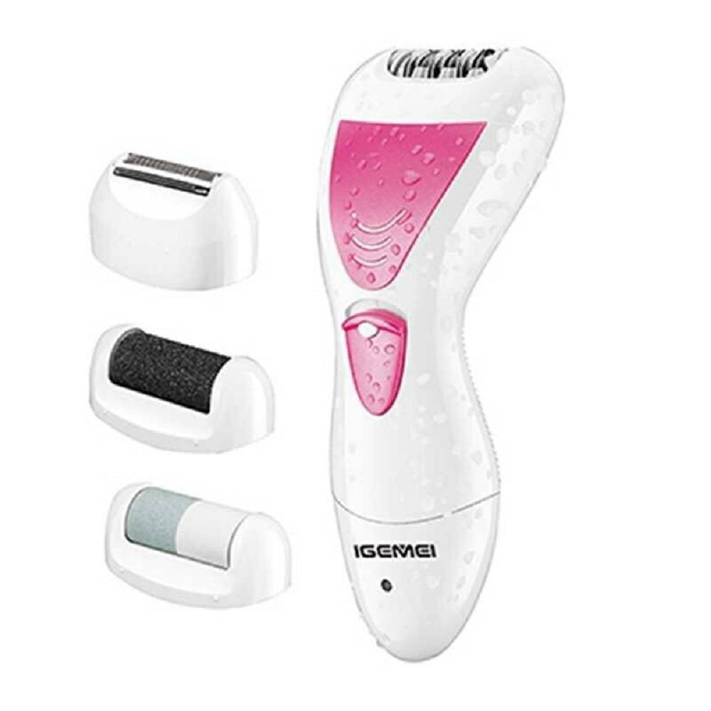 KIT DEPILATORE 4 IN 1 IMPERMEABILE EPILATORE RICARICABILE CORPO BIKINI GM-7006
