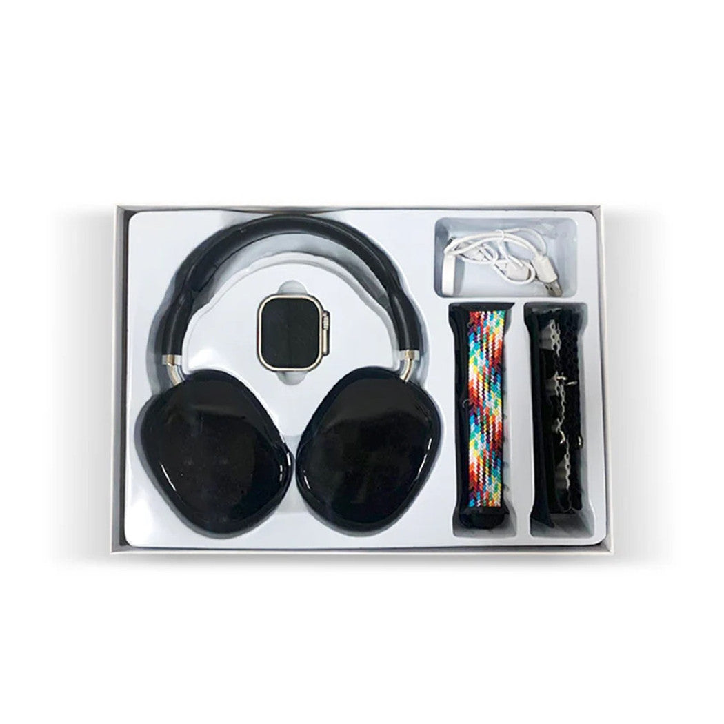 KIT SMARTWATCH CON CUFFIE GRANDI PER ESPERIENZA COMPLETA IMPERMEABILE IP67 BT5.3