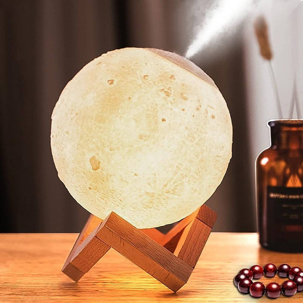 LAMPADA AD ULTRASUONI LUNA UMIDIFICATORE AROMATERAPIA DIFFUSORE LUCE NOTTURNA CASA