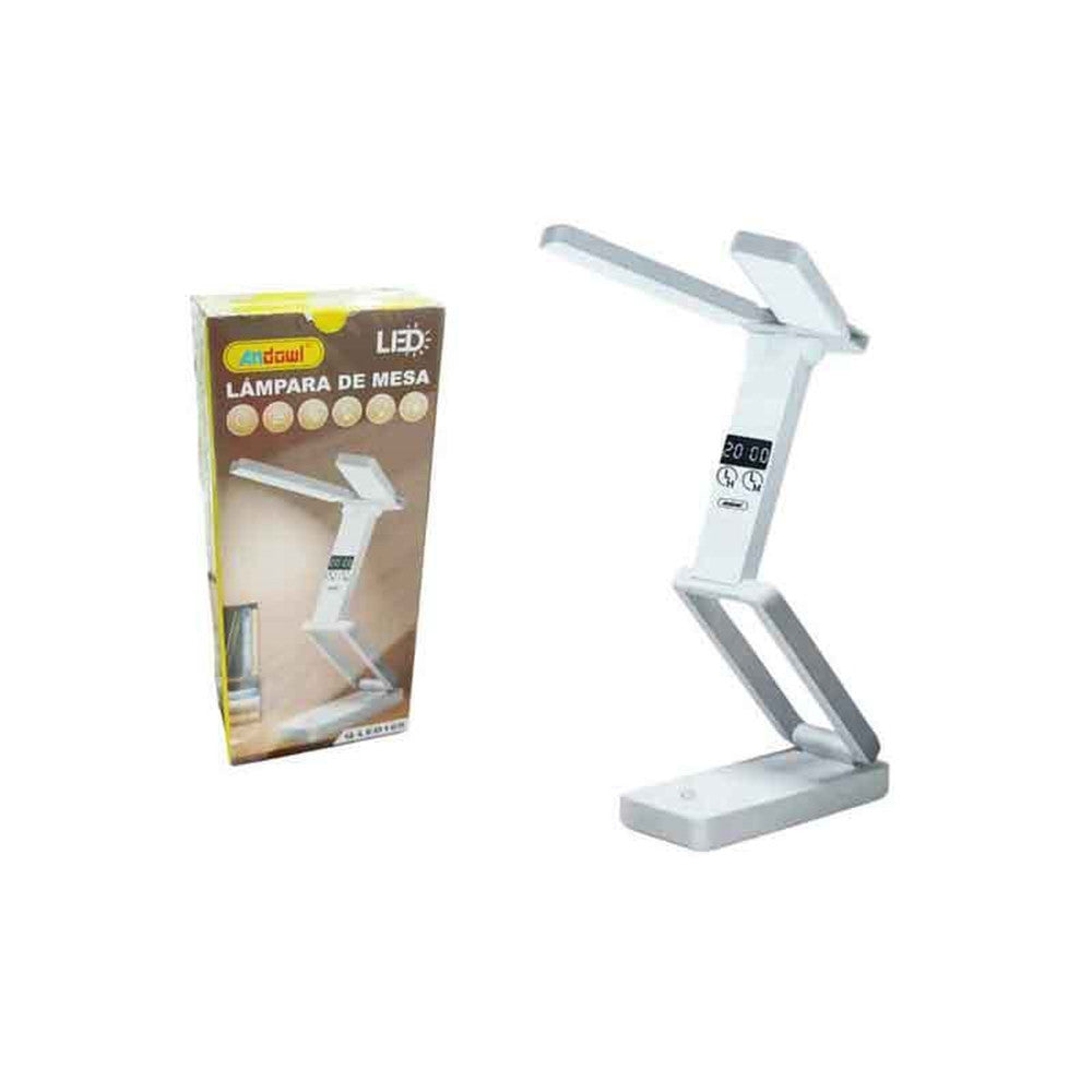 LAMPADA DA SCRIVANIA A LED RICARICABILE USB PIEGHEVOLE PORTATILE CON DISPLAY Q-LED169