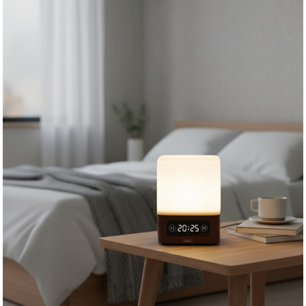 LAMPADA DA TAVOLO A LED CON LUCE NOTTURNA DISPLAY DESIGN ELEGANTE MODERNO Q-LED314