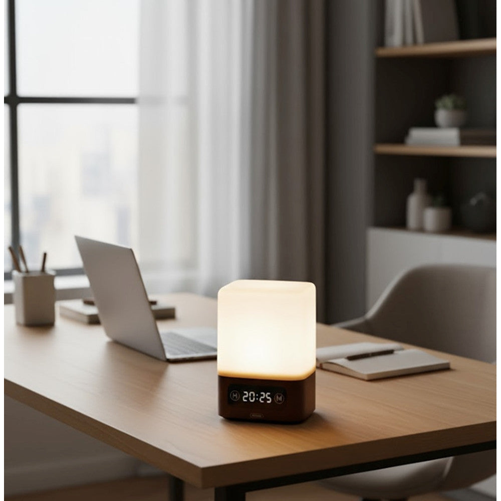 LAMPADA DA TAVOLO A LED CON LUCE NOTTURNA DISPLAY DESIGN ELEGANTE MODERNO Q-LED314
