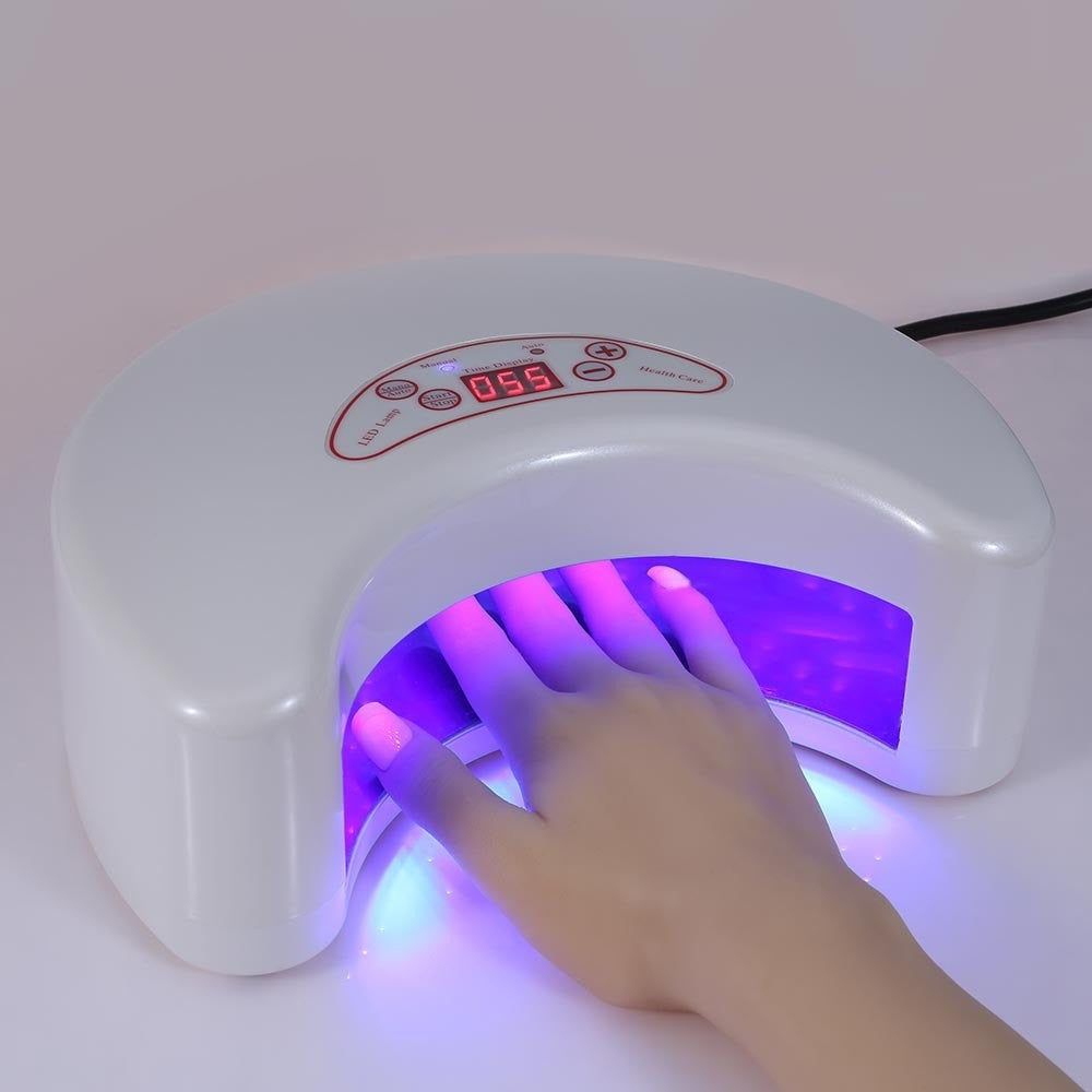 LAMPADA FORNETTO LED 108 LED NAIL ART 12W MEZZA LUNA RICOSTRUZIONE UNGHIE