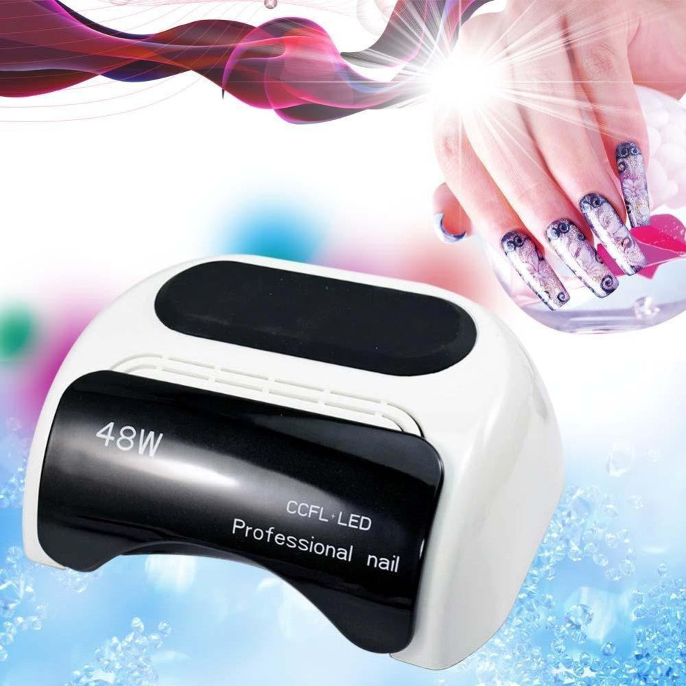 LAMPADA LED CCFL LED UV 48W RICOSTRUZIONE UNGHIE NAIL ART TIMER 48W FORNETTO