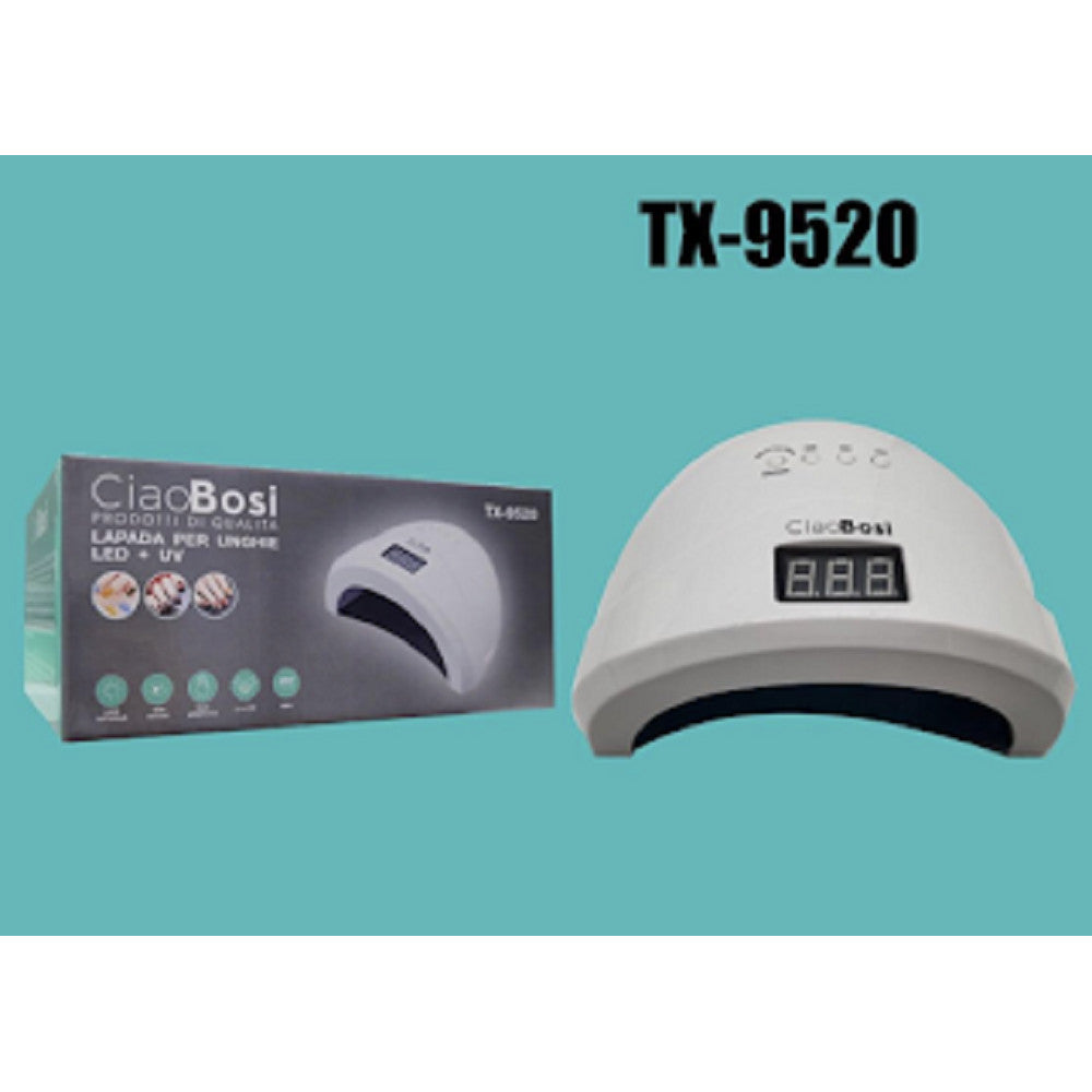 LAMPADA PER UNGHIE UV LED 48 WATT PER ASCIUGATURA SMALTO GEL DISPLAY LCD TX-9520