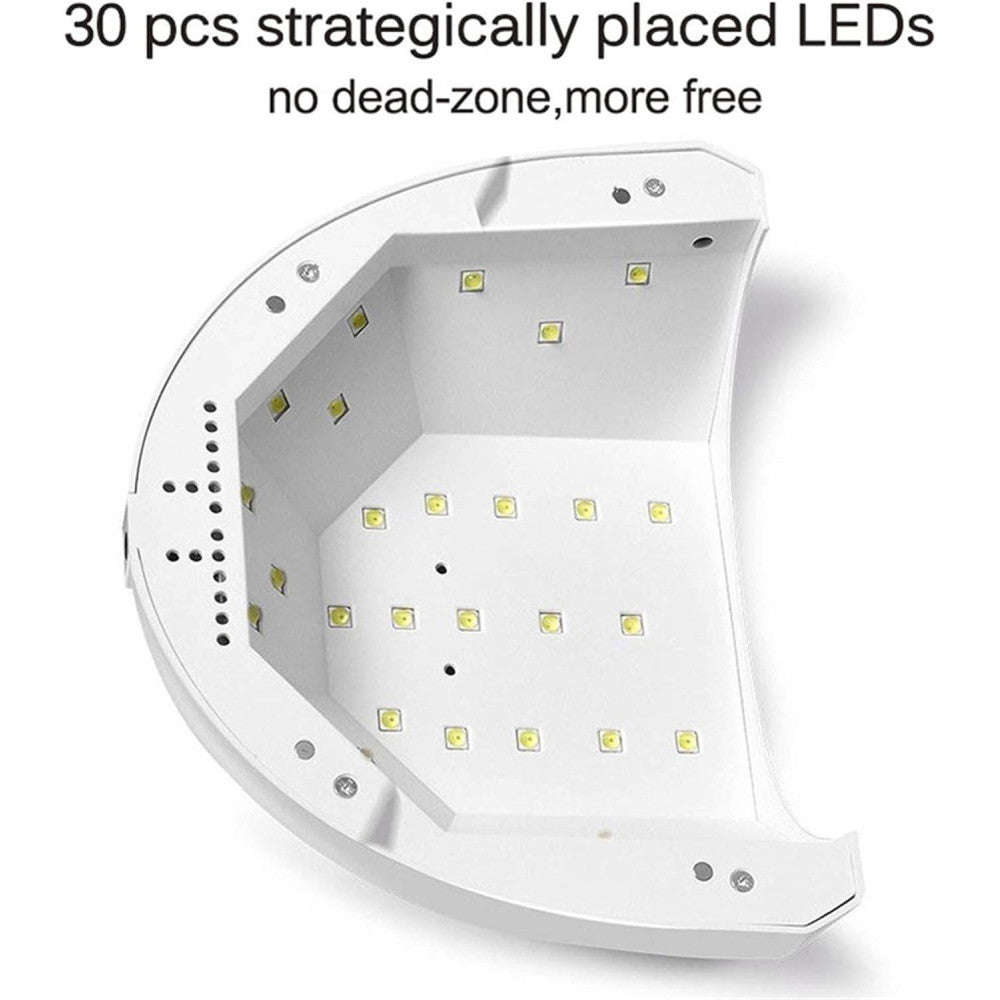 LAMPADA UV PER NAIL ART ASCIUGATURA GEL COLATA UNGHIE CON 30LED DA 48W MANICURE