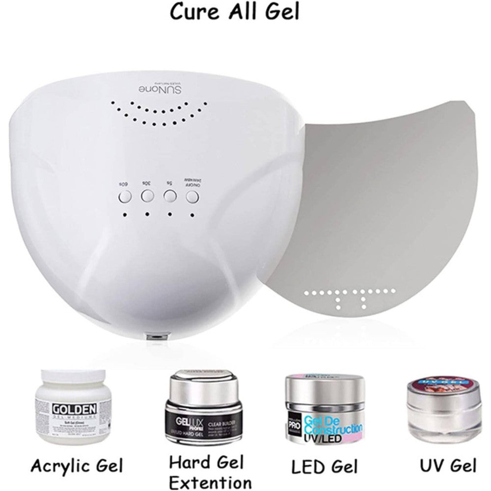 LAMPADA UV PER NAIL ART ASCIUGATURA GEL COLATA UNGHIE CON 30LED DA 48W MANICURE