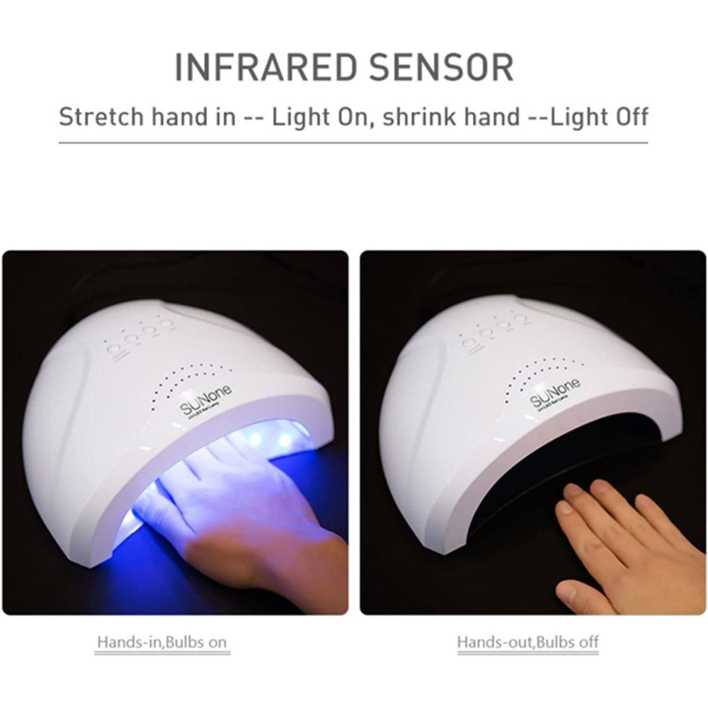 LAMPADA UV PER NAIL ART ASCIUGATURA GEL COLATA UNGHIE CON 30LED DA 48W MANICURE
