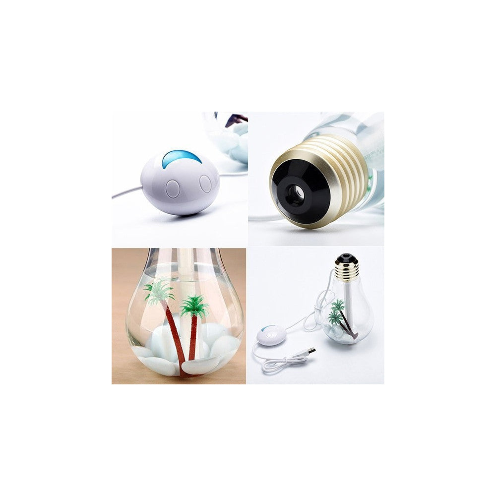 LAMPADINA DIFFUSORE UMIDIFICATORE PER AMBIENTI LED RGB AROMATERAPIA CROMOTERAPIA