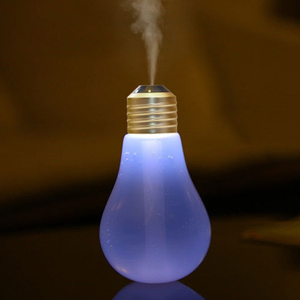 LAMPADINA DIFFUSORE UMIDIFICATORE PER AMBIENTI LED RGB AROMATERAPIA CROMOTERAPIA
