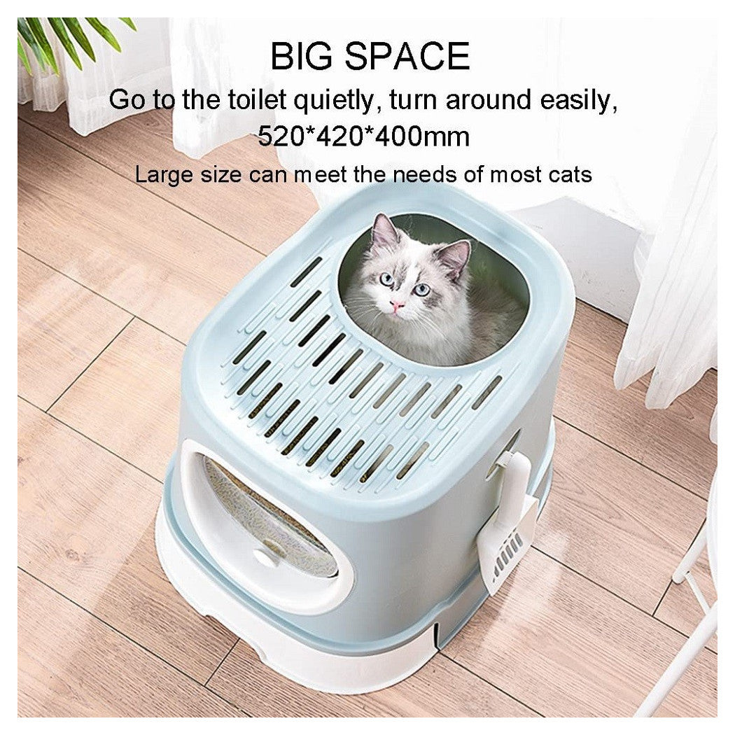 LETTIERA PER GATTI TOILETTE ESTRAIBILE CASSETTO PALETTA ANTISPRUZZO SPORTELLO