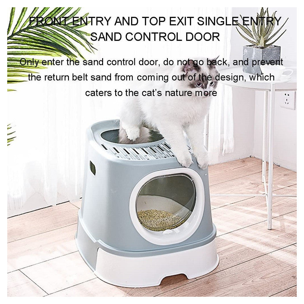 LETTIERA PER GATTI TOILETTE ESTRAIBILE CASSETTO PALETTA ANTISPRUZZO SPORTELLO