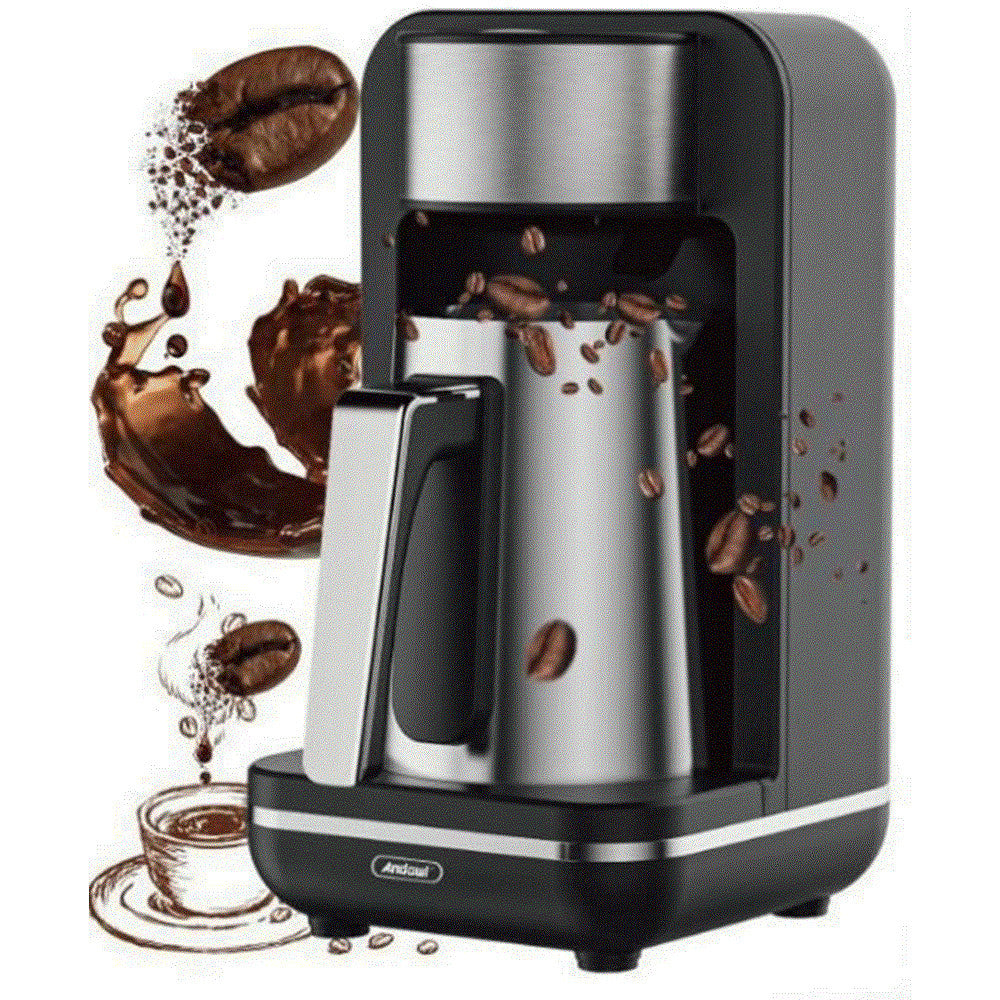 MACCHINA DA CAFFÈ CAFFETTIERA ELETTRICA 120V CAPACITÀ 4 TAZZE PER CAFFÈ TURCO GRECO Q-CF89
