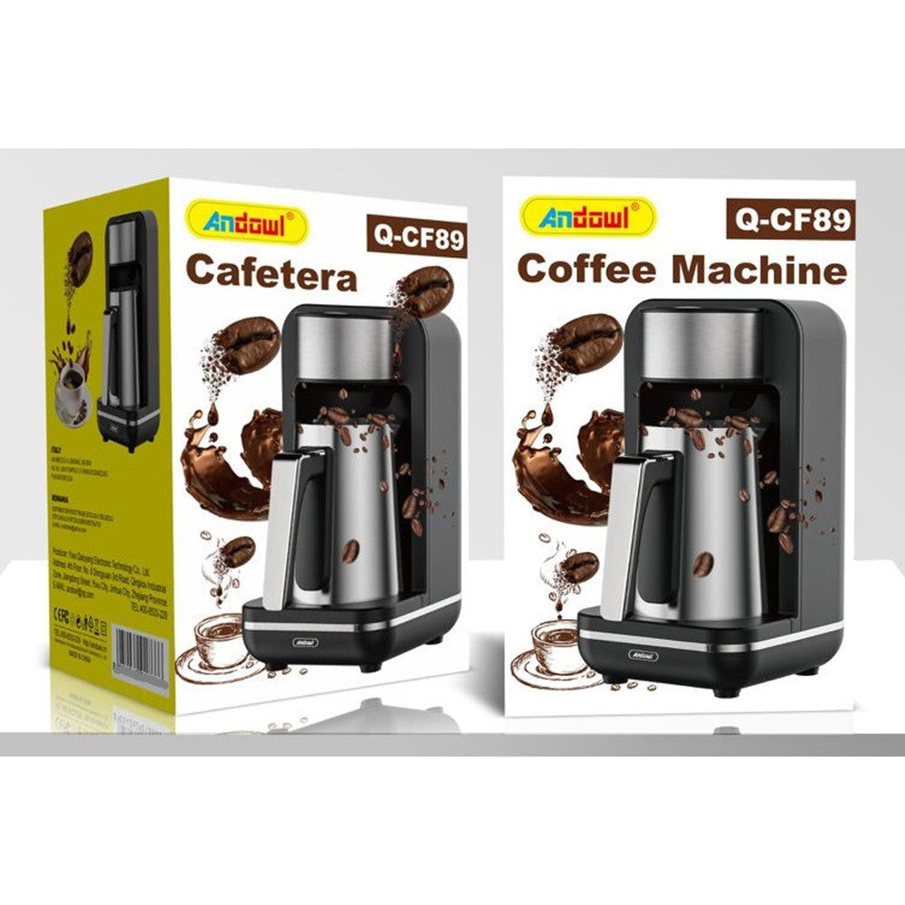 MACCHINA DA CAFFÈ CAFFETTIERA ELETTRICA 120V CAPACITÀ 4 TAZZE PER CAFFÈ TURCO GRECO Q-CF89
