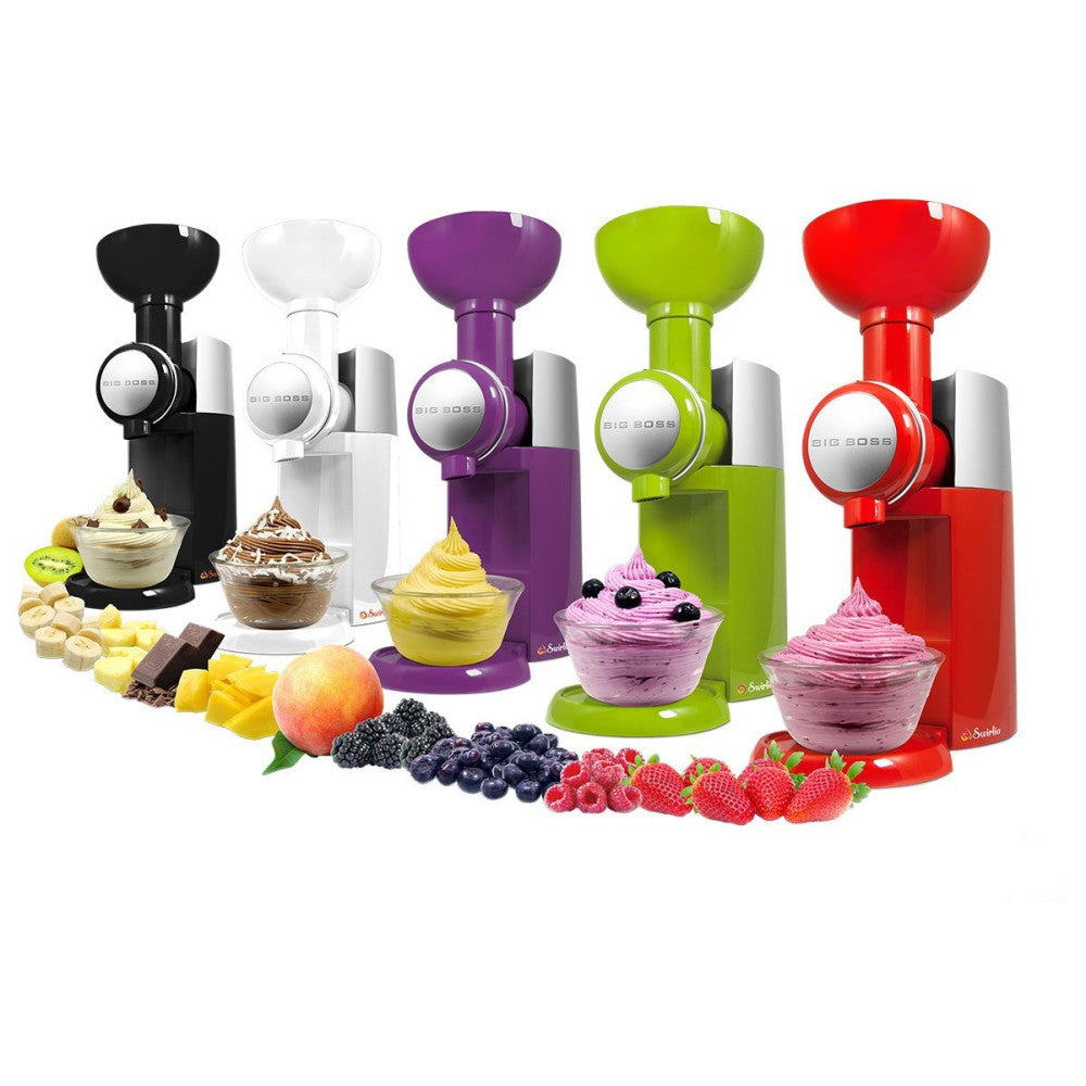 MACCHINA PER GELATO YOGURT NATURALI SWIRLIO BIG BOSS FROZEN FRUTTA DESSERT MAKER