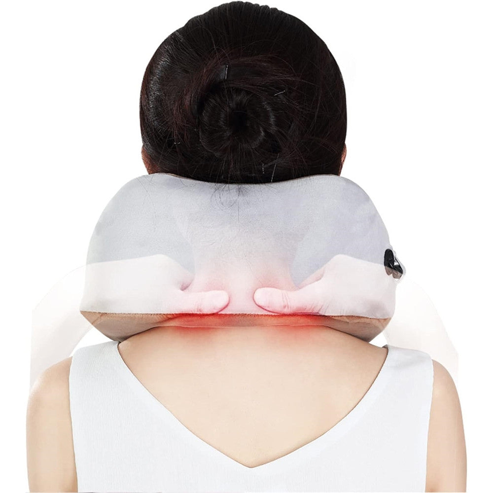 MASSAGGIATORE ELETTRICO MASSAGGIO CERVICALE SPALLA CUSCINO MASSAGGIANTE RELAX MUSCOLARE