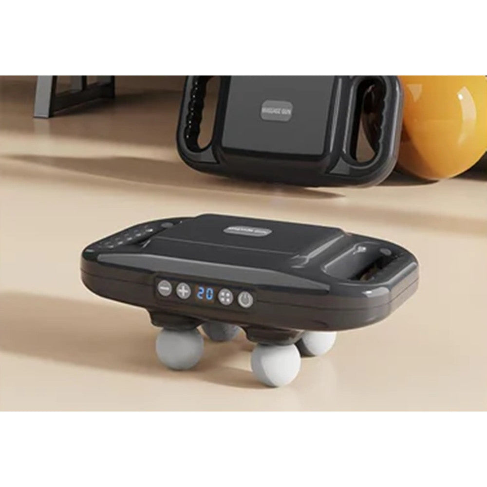 MASSAGGIATORE ELETTRICO PORTATILE RICARICABILE PISTOLA PER MASSAGGIO CORPO A 4 TESTINE