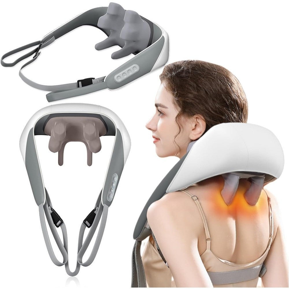 MASSAGGIATORE PER COLLO SCHIENA SPALLE GAMBE CALORE MASSAGGIANTE RICARICABILE 5D