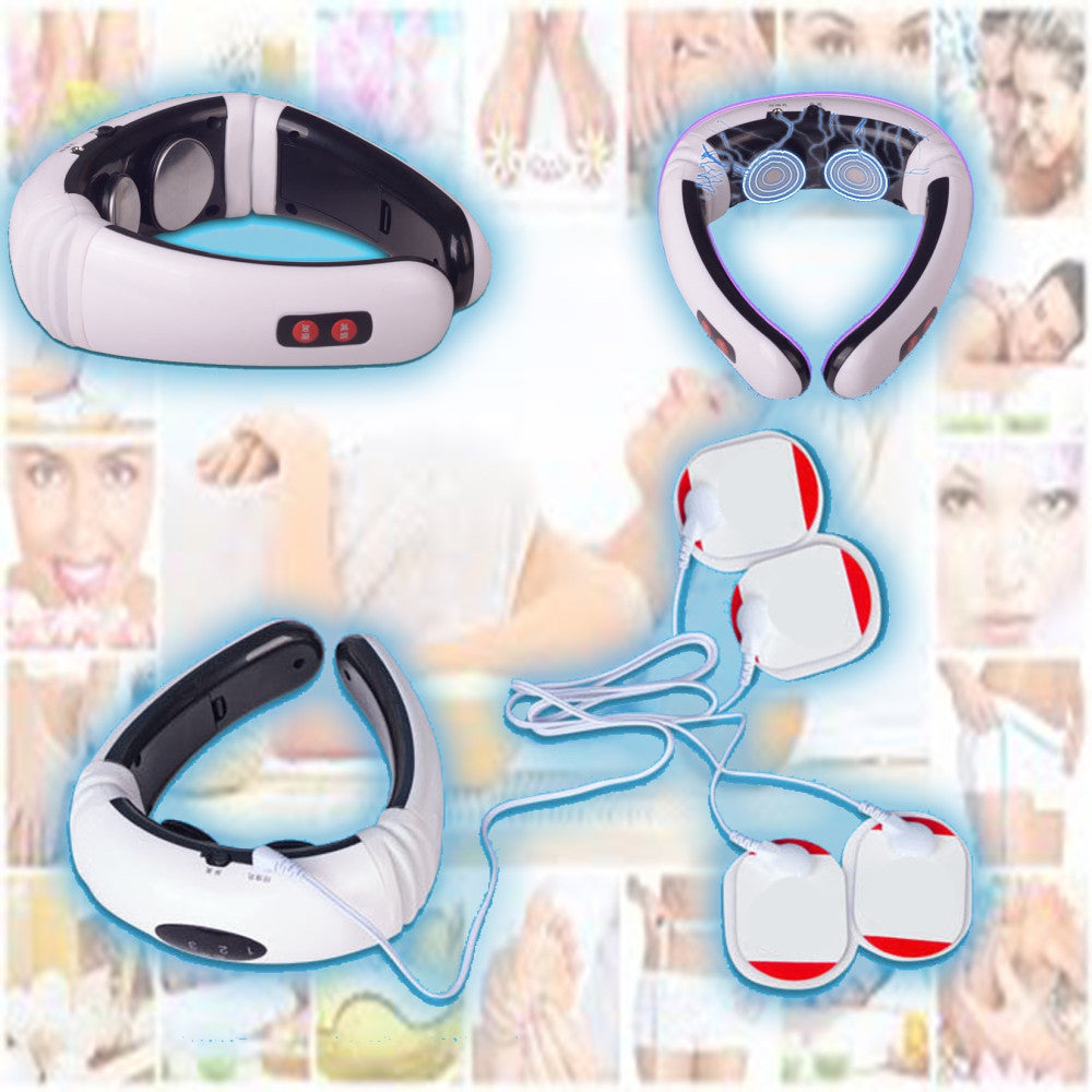 MASSAGGIATORE A IMPULSI MAGNETICI COLLO CERVICALE FASCIA TERMICA COLLO