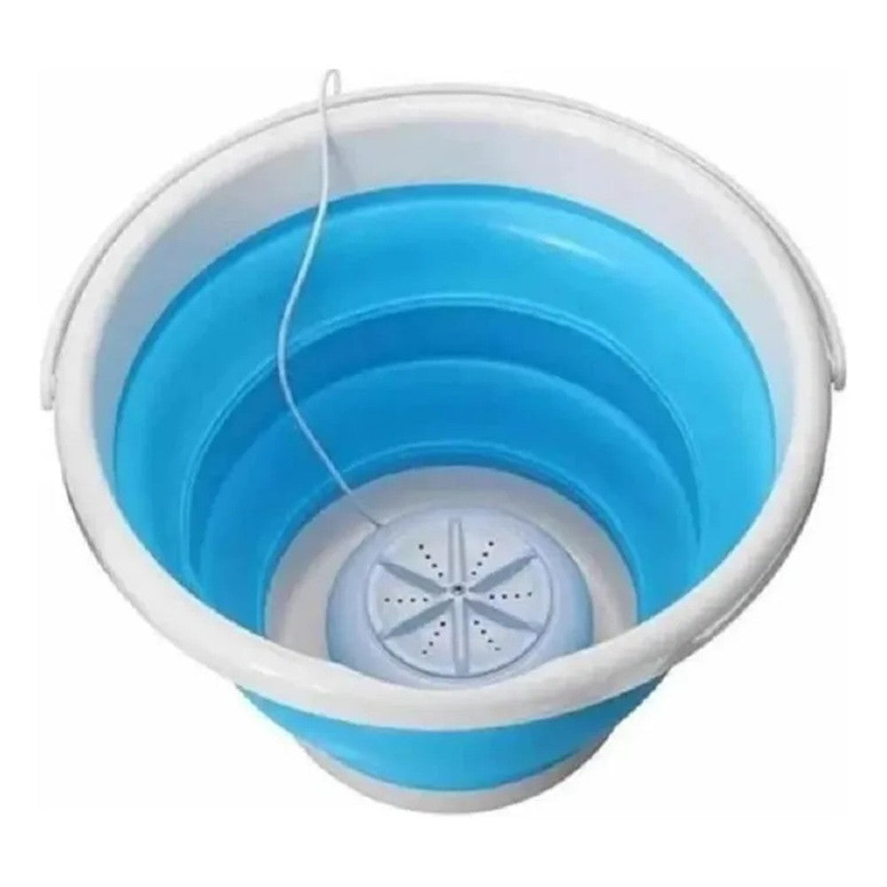 MINI LAVATRICE PORTATILE CON SECCHIO PIEGHEVOLE PER VESTITI PICCOLI CAPI BIANCHERIA INTIMA