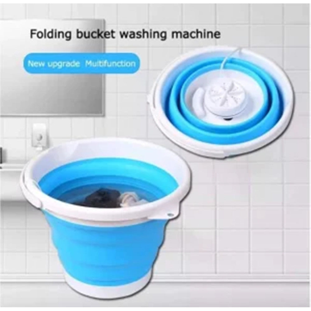 MINI LAVATRICE PORTATILE CON SECCHIO PIEGHEVOLE PER VESTITI PICCOLI CAPI BIANCHERIA INTIMA