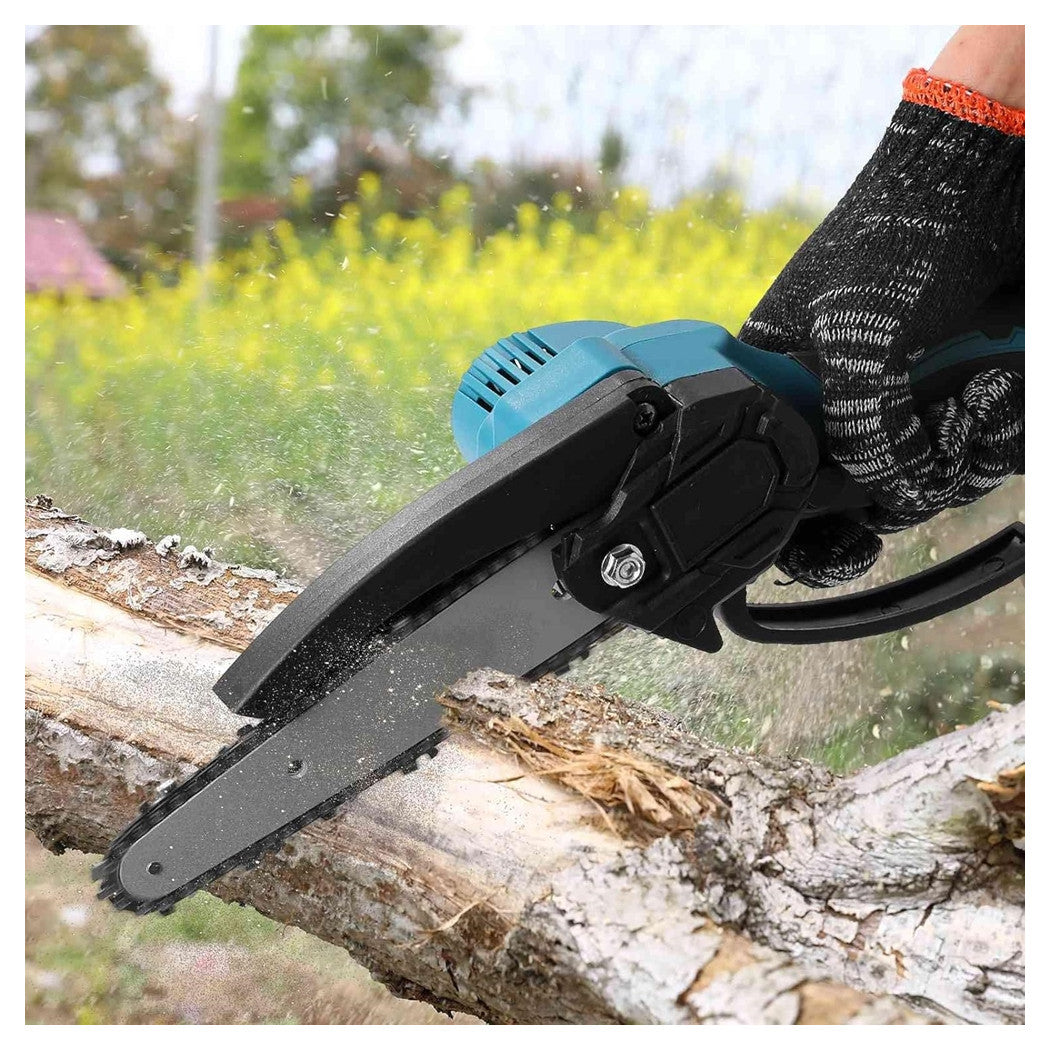 MINI MOTOSEGA ELETTRICA 6" 2 BATTERIA DA 48 V PER POTATURA TAGLIO CON VALIGETTA ACCESSORI