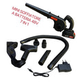 MINI SOFFIATORE A BATTERIA 48V 7IN1 PER FOGLIE POLVERE DETRITI 2 BATTERIE CON ACCESSORI
