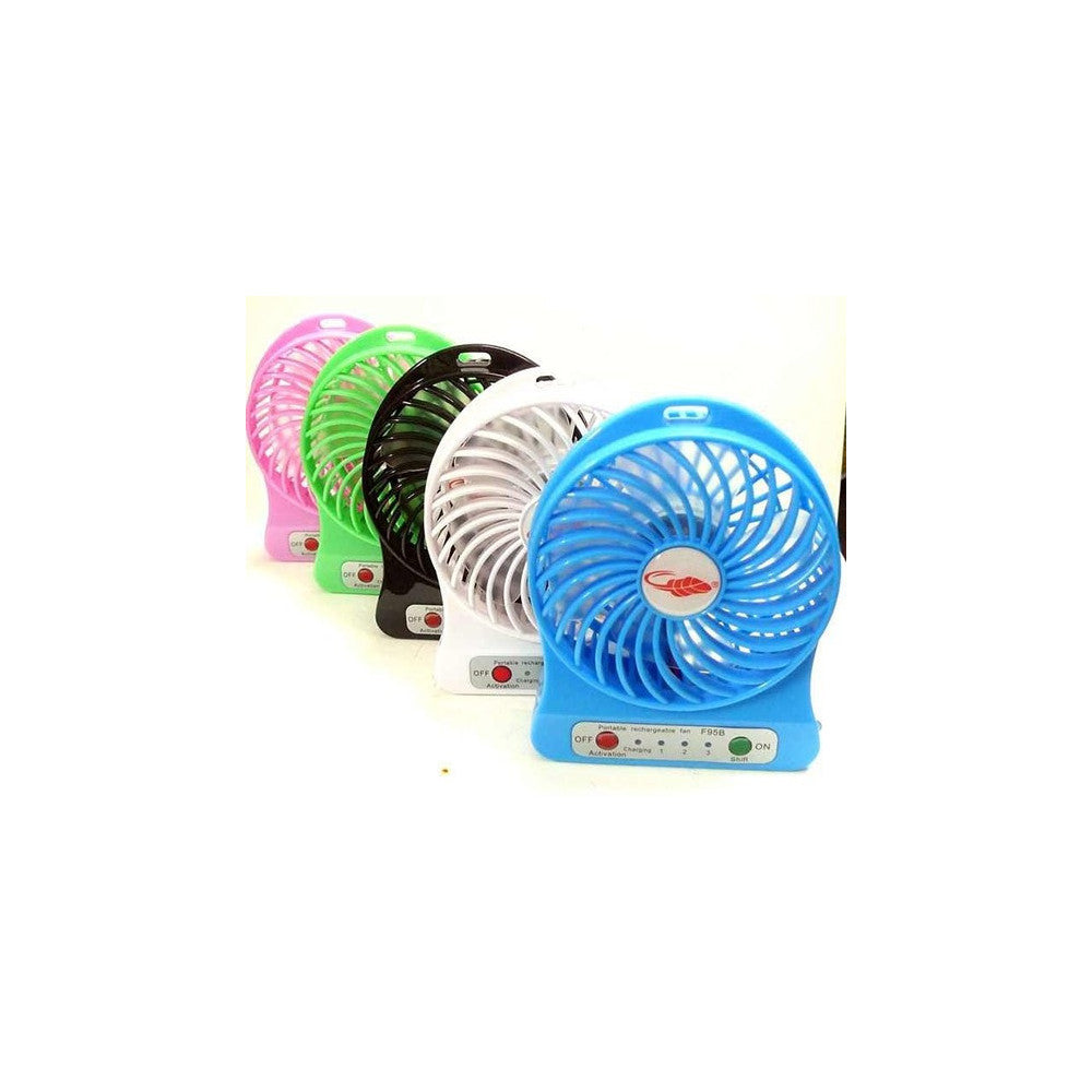 MINI VENTILATORE USB RICARICABILE REGOLABILE 3 VELOCITà PORTATILE A BATTERIE