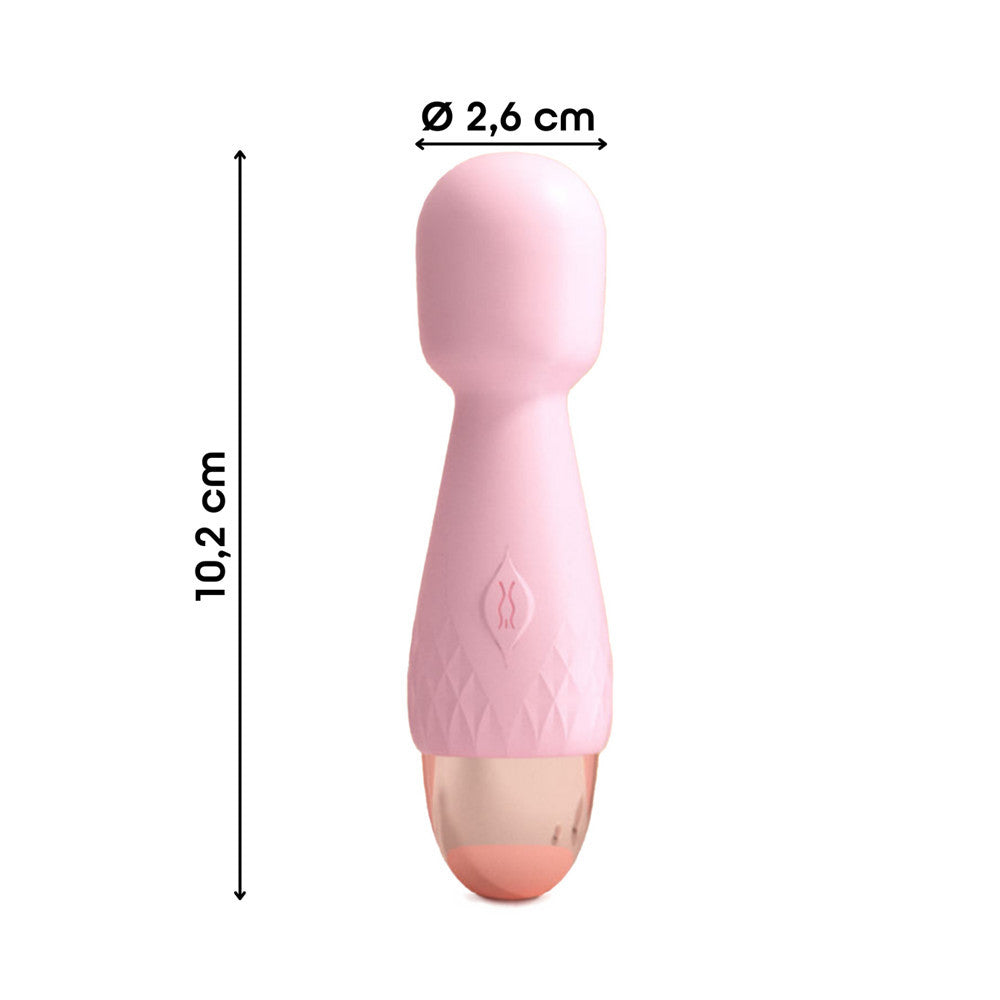 Mini Wand Massager in Silicone Morbido Massaggiatore Vibratore Clitorideo USB