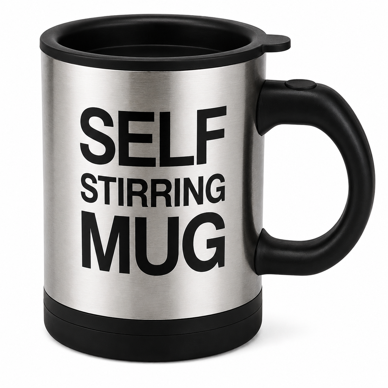 AUTOMATIC SELF STIRRING MUG – Tazza Automatica Mescolante in Acciaio Inox e Plastica