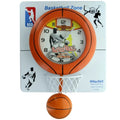 OROLOGIO DA PARETE 30X40CM CON PALLA CANESTRO BASKET EFFETTO PENDOLO BASKETBALL