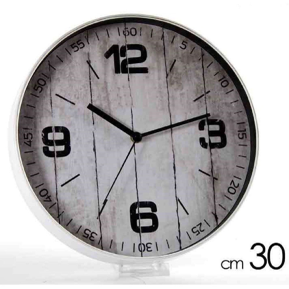 OROLOGIO DA PARETE TONDO MOVIMENTO SILENZIOSO 30X4CM PLASTICA VARI COLORI 738869