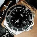OROLOGIO DA POLSO UOMO AUTOMATICO SUBACQUEO SUBMARINER ACCIAIO QUADRANTE NERO